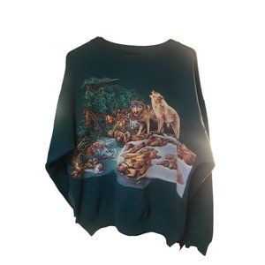 Habitat Wolves All Over Print Size L Sweatshirt